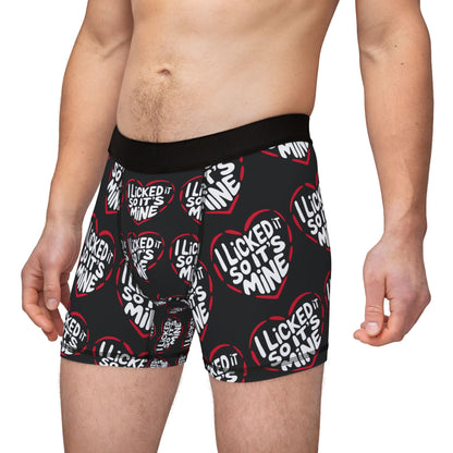 Elegant and humorous Valentines Naughty Cheeky Mens Boxer Briefs, designed to bring laughter and romance to special evenings.
