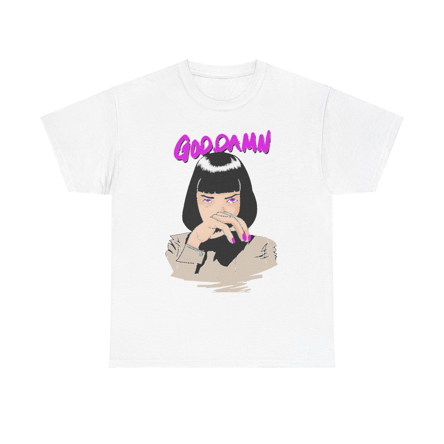 Pulp Fiction God Damn Funny Gift Mens Womens Graphic T-Shirt Unisex Cotton Urban