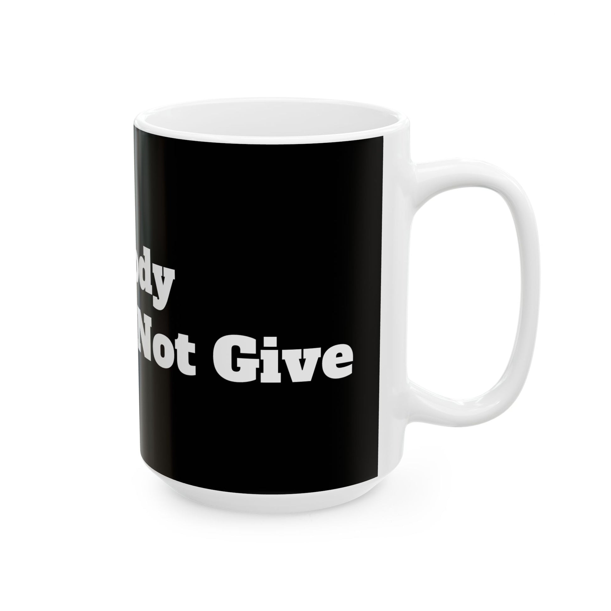 Adult humour ceramic mug with a playful slogan, great for secret Santa gifts or cheeky birthday presents.