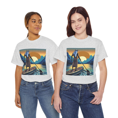 Stylish and sporty Delightful Paddle Board T-Shirt by Dazzling Dreams Studio, designed for versatile outdoor adventures and casual beach days.