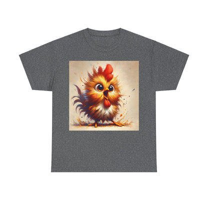 Explosive Joy Tee - Cartoon Bird Edition featuring a vibrant, cartoon-style bird illustration, bursting with personality and colour on a grey unisex cotton tee.