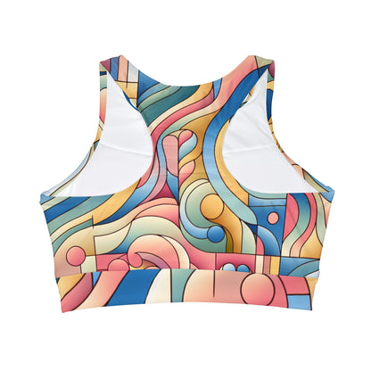 High quality quick-dry fabric of Women's Energetic Move Crop Bikini Top by Dazzling Dreams Studio, ensuring comfort and style for active women.