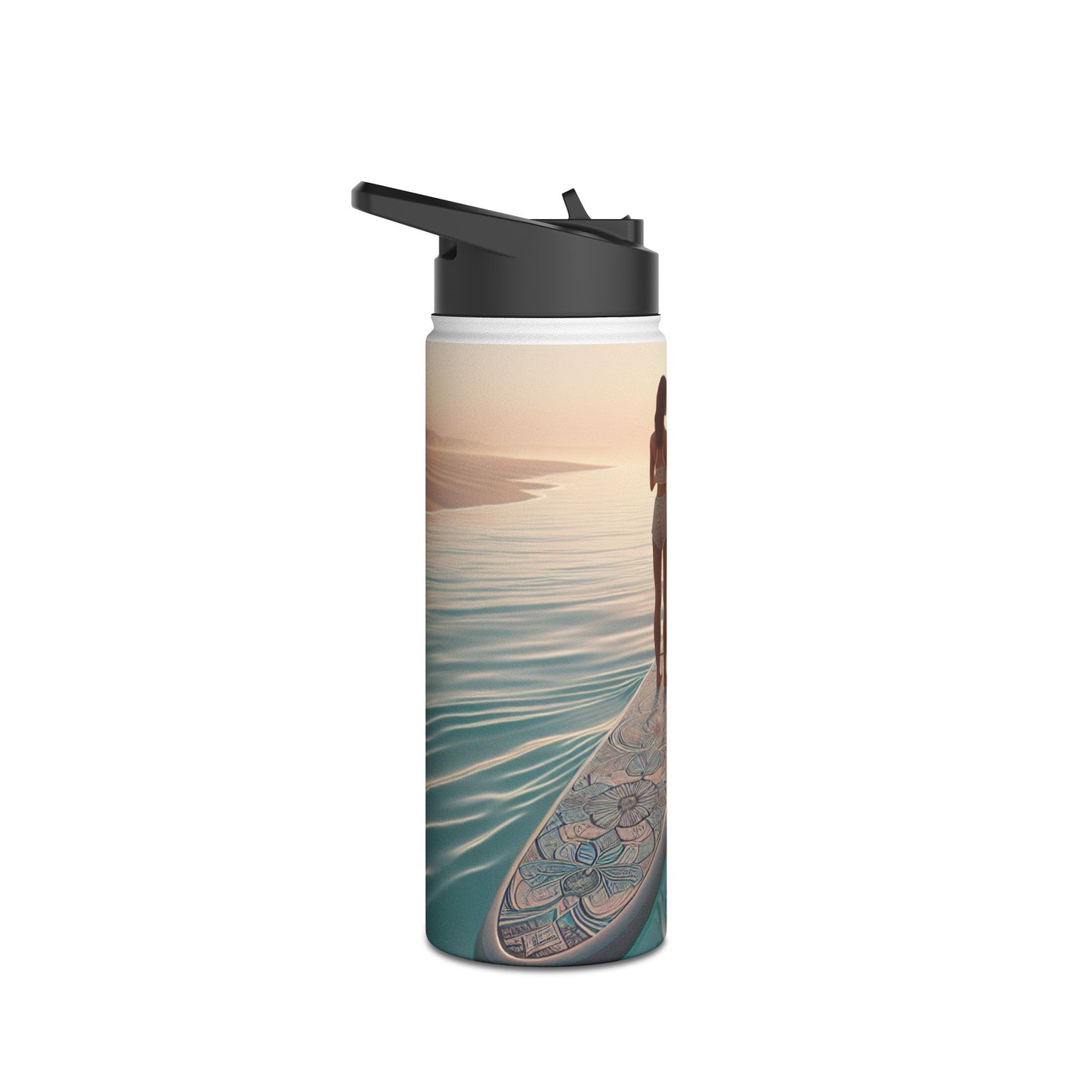 Fantasy Paddleboarding Stainless Steel Water Bottle, Standard Lid