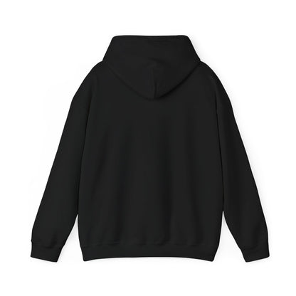 Back view of the Unisex Computer Game Graphic Lightweight Hooded Sweatshirt in black, highlighting its classic hooded design for comfort and warmth in casual settings.