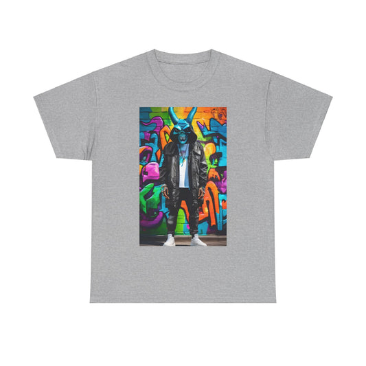 Street Monster Graphic T-Shirt in grey, embodying the essence of unisex urban fashion with a striking graphic, ideal for sophisticated streetwear enthusiasts.