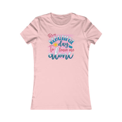Women's T-Shirt: Beautiful Day Watercolor Design with Sun & Teal Cloud Art Funny, featuring a playful sun and whimsical teal cloud promoting positivity.