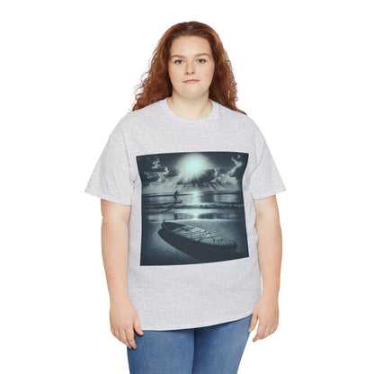 Luxurious Elegant Paddle Board T-Shirt designed by Dazzling Dreams Studio, featuring a stunning paddleboarding scene suitable for outdoor enthusiasts.