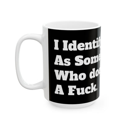 A glossy ceramic Inappropriate Slogan Mug, perfect for adding a touch of humour to your morning coffee routine.