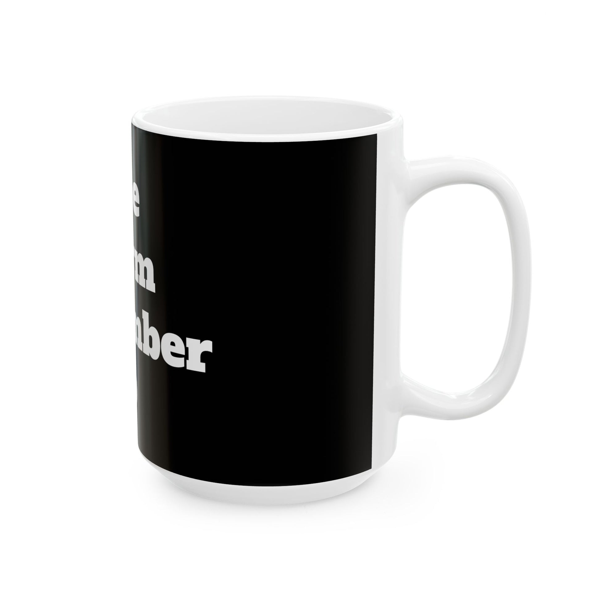 Close-up of the Inappropriate Slogan Ceramic Mug, glossy finish and dishwasher safe, making it a great novelty gift for birthdays or office exchanges.