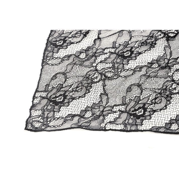 Elegant Dark in Love Nevaeh Gothic Lace and Mesh Mermaid Skirt showcasing intricate lace detailing and sheer fabric in a luxurious silhouette.