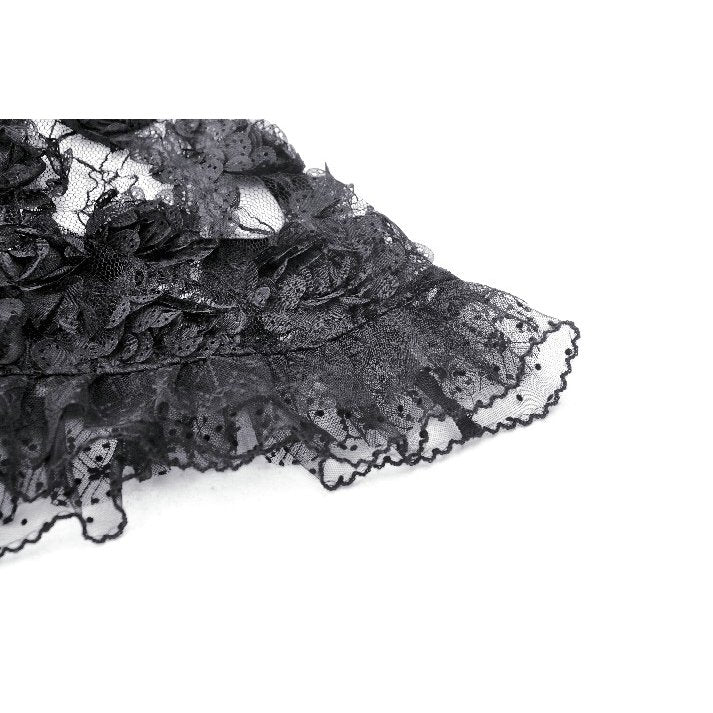 Elegant mermaid silhouette of the Dark in Love Alazne Dress, perfect for gothic-inspired special occasions.