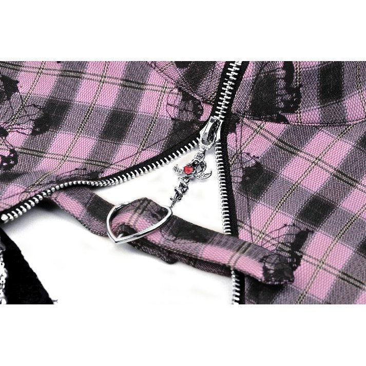 Full view of the Dark In Love Ellery Big Pink Butterfly Print Dress, epitomising chic style for the modern, sophisticated woman.