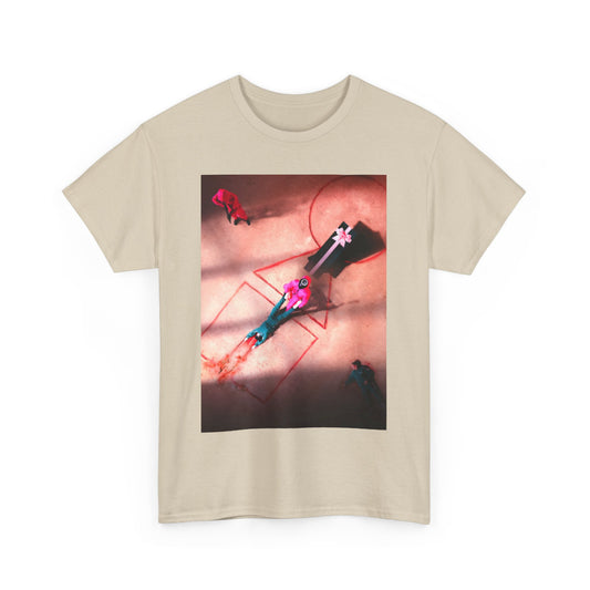 Squid Game Unisex Men's Women's Graphic Cotton Funny T Shirt Tee Street Urban, elegantly displaying a thought-provoking and stylish tribute to the iconic imagery from the critically acclaimed series.