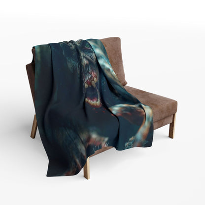 Opulent decorative Halloween Arctic fleece blanket featuring a mystical design, perfect for luxurious comfort while celebrating Halloween.