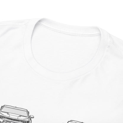 Close-up view of the neckline of the Men's Camaro ZL1 T-Shirt, highlighting the soft fabric and premium quality in a luxurious automotive design.