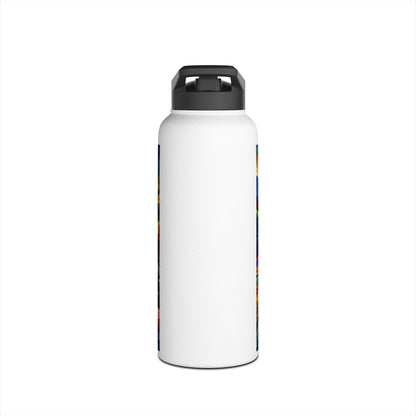 Elegant Fantasy Paddleboarding Stainless Steel Water Bottle with a sleek design, showcasing colourful artwork, ideal for outdoor enthusiasts who appreciate both aesthetics and functionality.