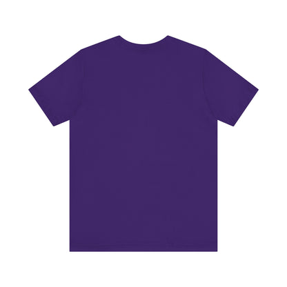 Sabrina Carpenter Inspired Unisex Short Sleeve Tee in vibrant purple, showcasing a luxurious minimalist design.