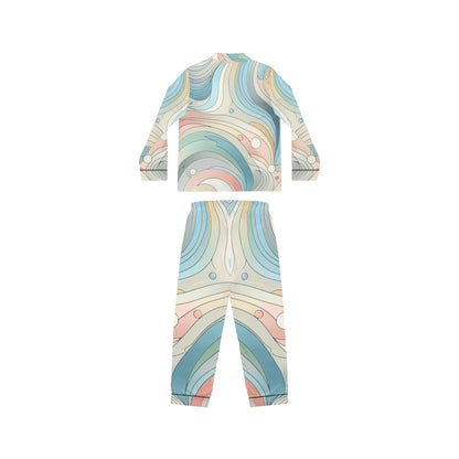 Luxury Women's Satin Pajamas Set by Dazzling Dreams Studio in soft pastel pink, showcasing modern comfort and style for elegant loungewear.