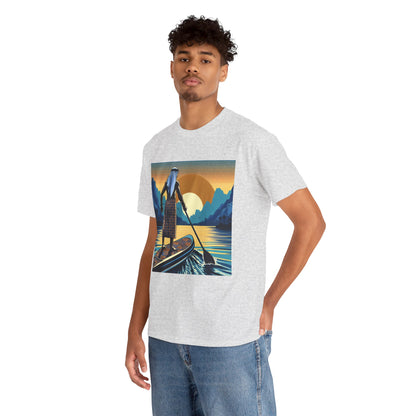 High-quality fabric of Delightful Paddle Board T-Shirt by Dazzling Dreams Studio, revealing its exceptional comfort and lightweight texture for all-day wear.