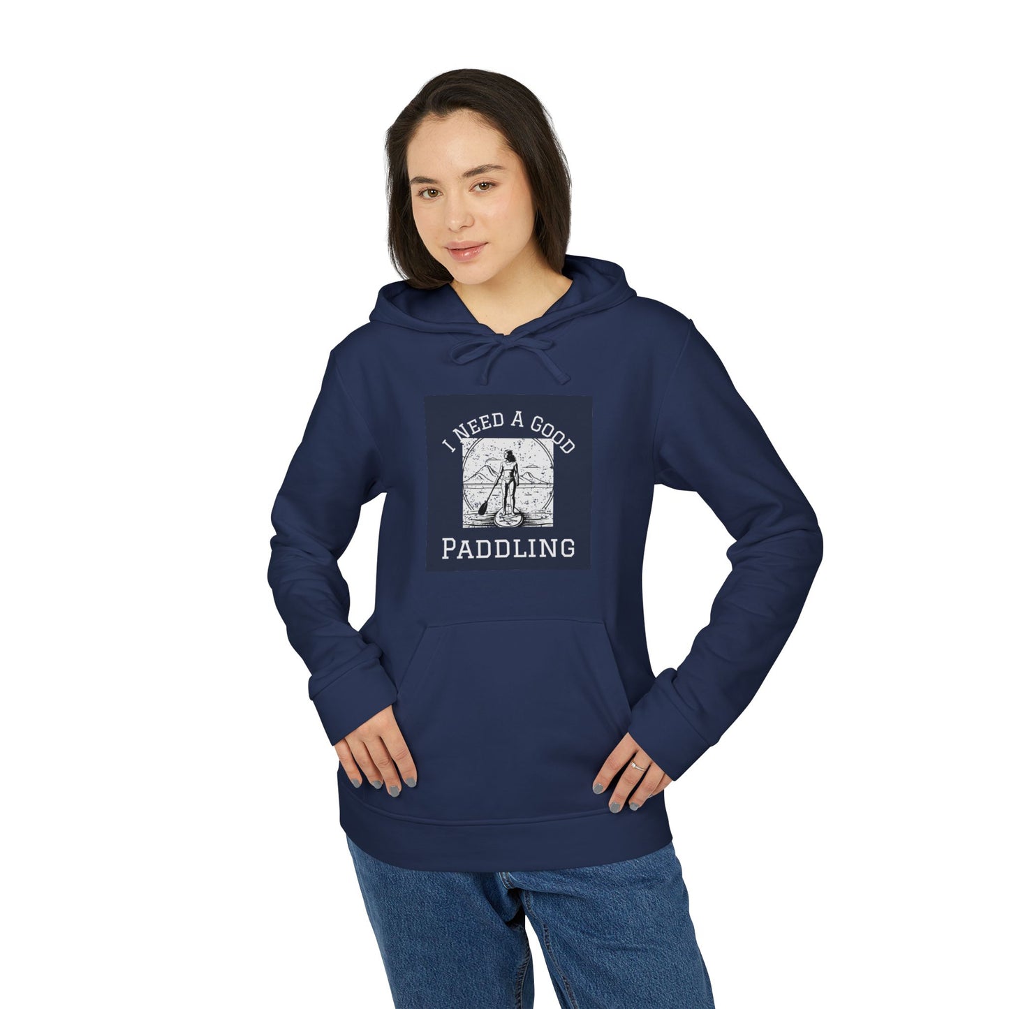 Adidas Women´s Fleece I Need a Good Paddling Hoodie For paddleboarders Navy