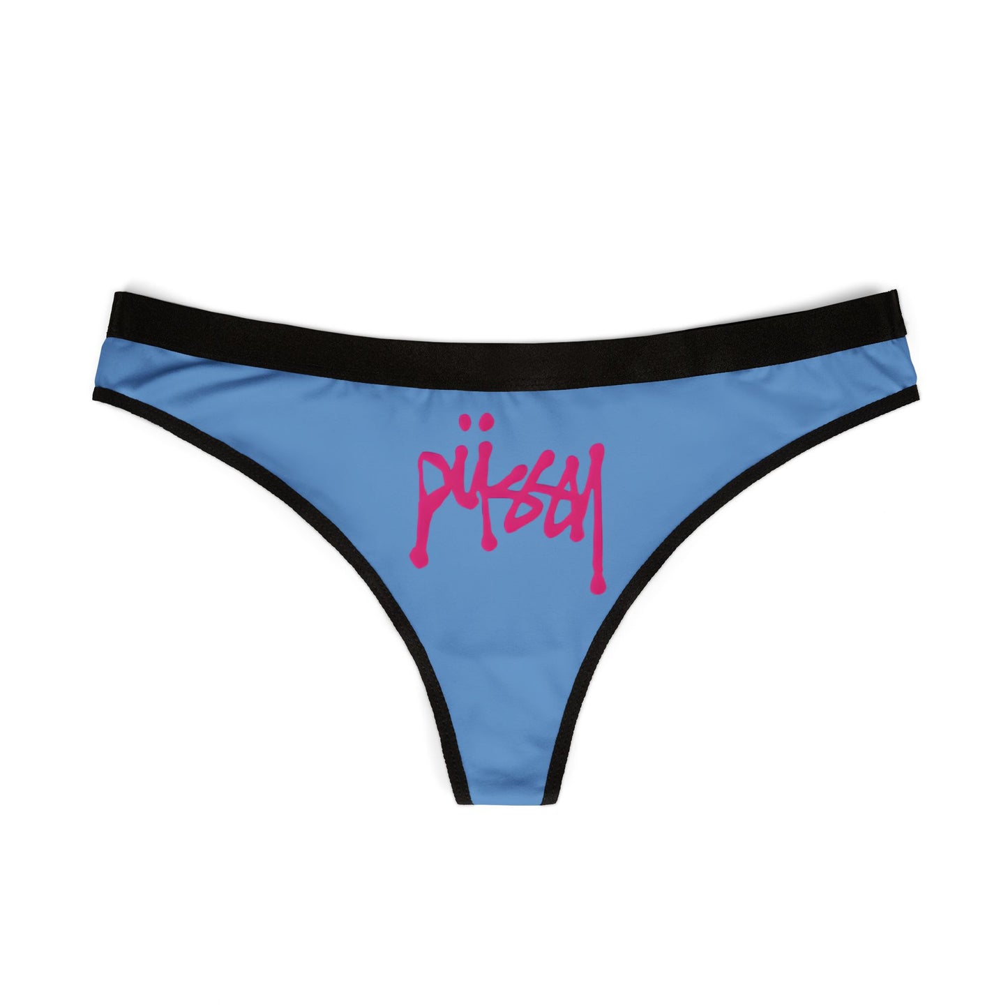 CHEEKY WOMEN'S NAUGHTY THONG PANTIES WITH SUGGESTIVE "PUSSY" DESIGN, SEXY FUN!