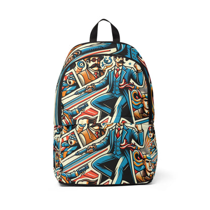 Luxurious Chromatic Illusions Cartoon-Inspired Backpack by Dazzling Dreams Studio featuring vibrant 20th Century comic hero designs.