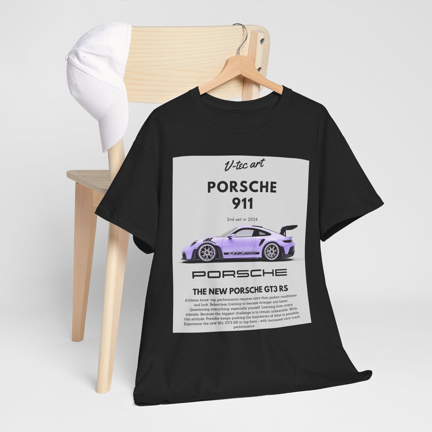 Porsche 911 GT3 RS Unisex T-Shirt: V-tec Art Men's/Women's Tee Urban Street