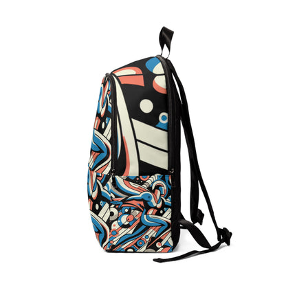Spacious interior of the Fusion Elegance Modern Backpack by Dazzling Dreams Studio showing versatile compartments for books, gadgets, and essentials, combining elegance with practicality.
