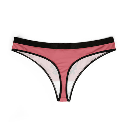 Elegant pink thong showcasing sophisticated lingerie design with a cheeky statement 'I Licked It So It's Mine', a fun addition to your intimate apparel.