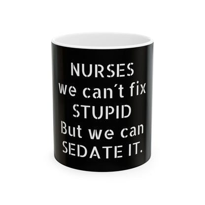 Inappropriate Slogan Ceramic Mug featuring a humorous F-word design, perfect for adding a cheeky twist to your morning coffee routine.