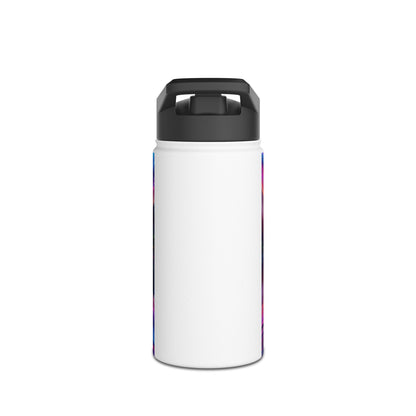 Sophisticated Fantasy Paddleboarding Stainless Steel Water Bottle in a minimalist style, emphasising high-quality stainless steel for an upscale hydration experience.