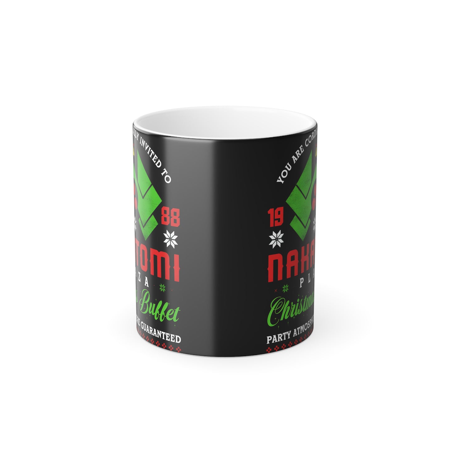 Nakatomi Christmas invite 1988 design Color Morphing Mug, 11oz