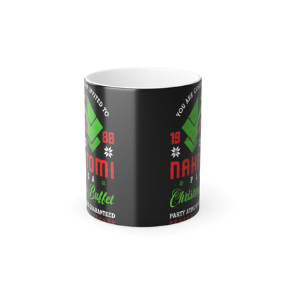 Nakatomi Plaza Christmas Invite 1988 Colour Morphing Mug featuring intricate holiday-themed graphics; ideal for luxurious coffee moments.