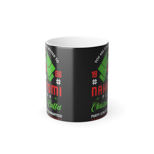 Nakatomi Plaza Christmas Invite 1988 Colour Morphing Mug featuring intricate holiday-themed graphics; ideal for luxurious coffee moments.