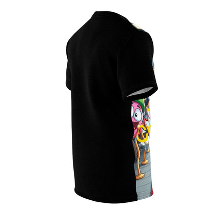 Full view of the unique Glamorous Cartoon Character T-Shirt by Dazzling Dreams Studio, celebrating a beloved female icon amidst dazzling lights and a mesmerised crowd.