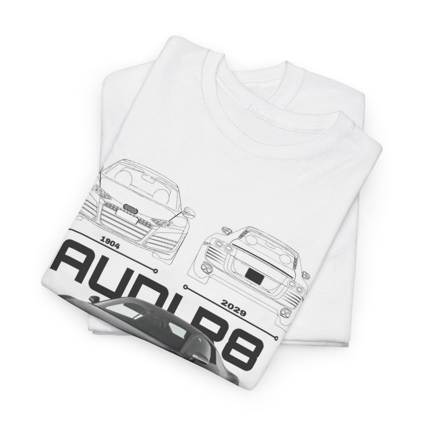 Audi R8 Blueprint T-Shirt: Mens/Womens Tee, Car Design Urban Street