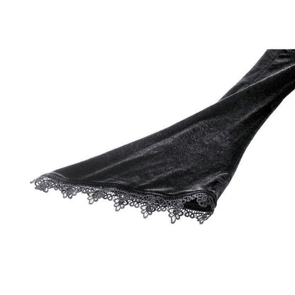 Back view of the Gothic off-shoulder mermaid dress, displaying its figure-flattering shape and luxurious design with ruffle accents.