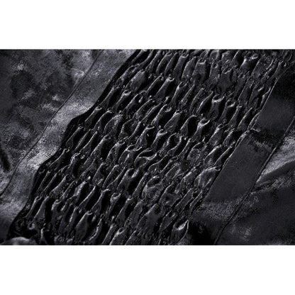 Full view of the Harriet Punk Shiny PU Leather Layered Dress highlighting its bold silhouette and figure-flattering corset design.