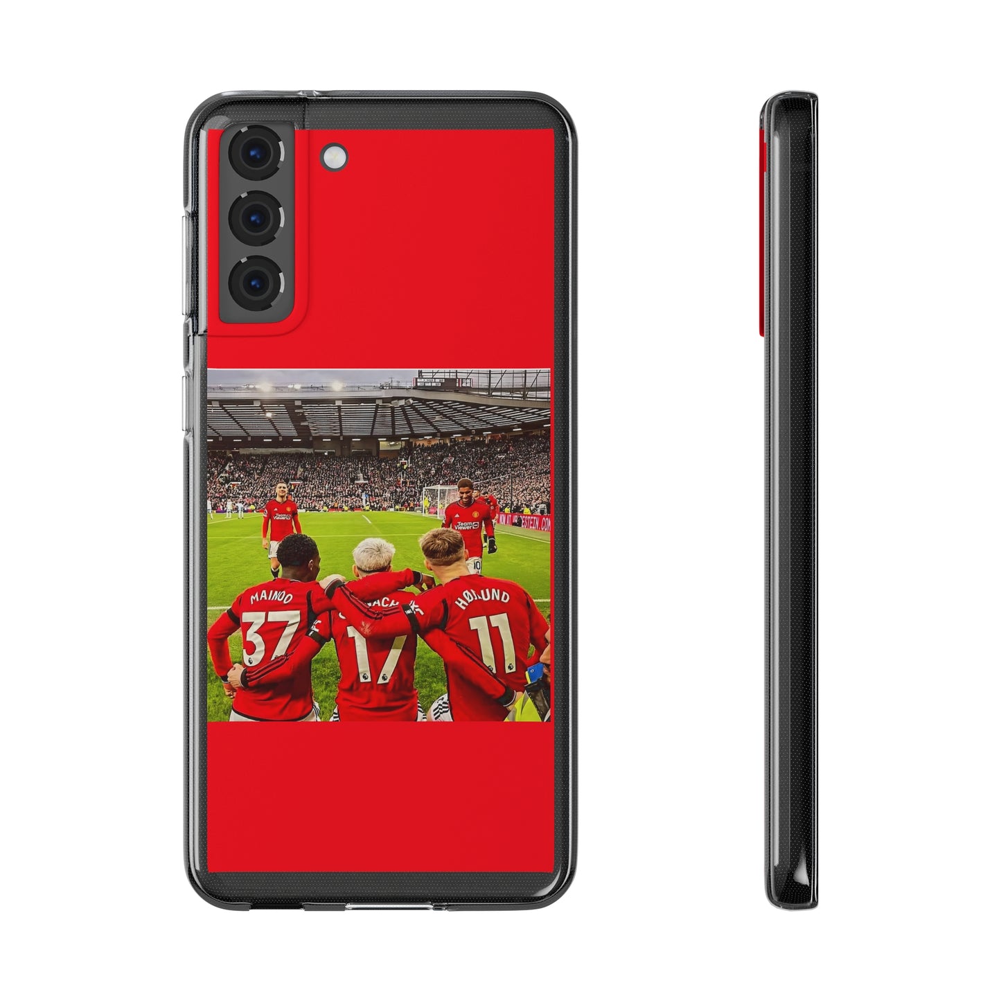 Manchester United Mainoo Garnach Hojlund Soft Phone Case - Soccer Fan Gift,