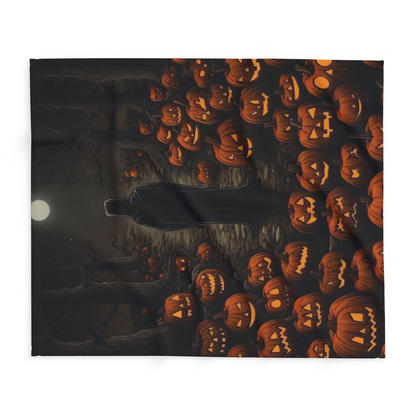 Decorative and Warm Halloween Spooky Arctic Fleece Blanket 3 Sizes