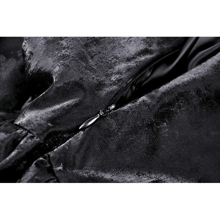 Model wearing the Harriet Punk PU Leather Dress in a stylish pose, embodying confidence and elegance for a striking fashion look.