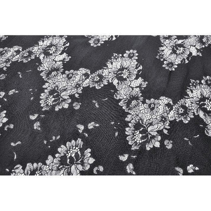 Full view of the Dark in Love Emersyn long robe with front tie detail, embodying a dramatic Victorian-inspired silhouette for a gothic chic look.