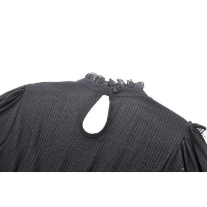 Statement Dark In Love Arya Gothic Doll Dress styled with accessories, emphasizing the luxury Victorian charm and contemporary gothic flair.