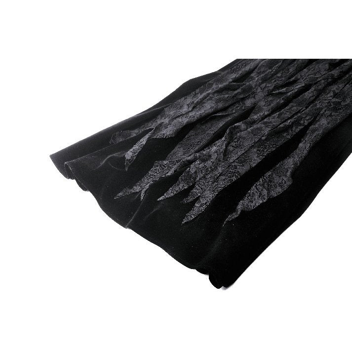 The Dark in Love Fia Gothic Maxi Dress styled elegantly, perfect for a gothic-inspired wardrobe with its luxurious lace detailing.