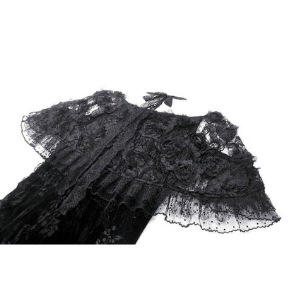 Model wearing the Dark in Love Alazne Dark Rose Dress, epitomising gothic elegance for evening events.