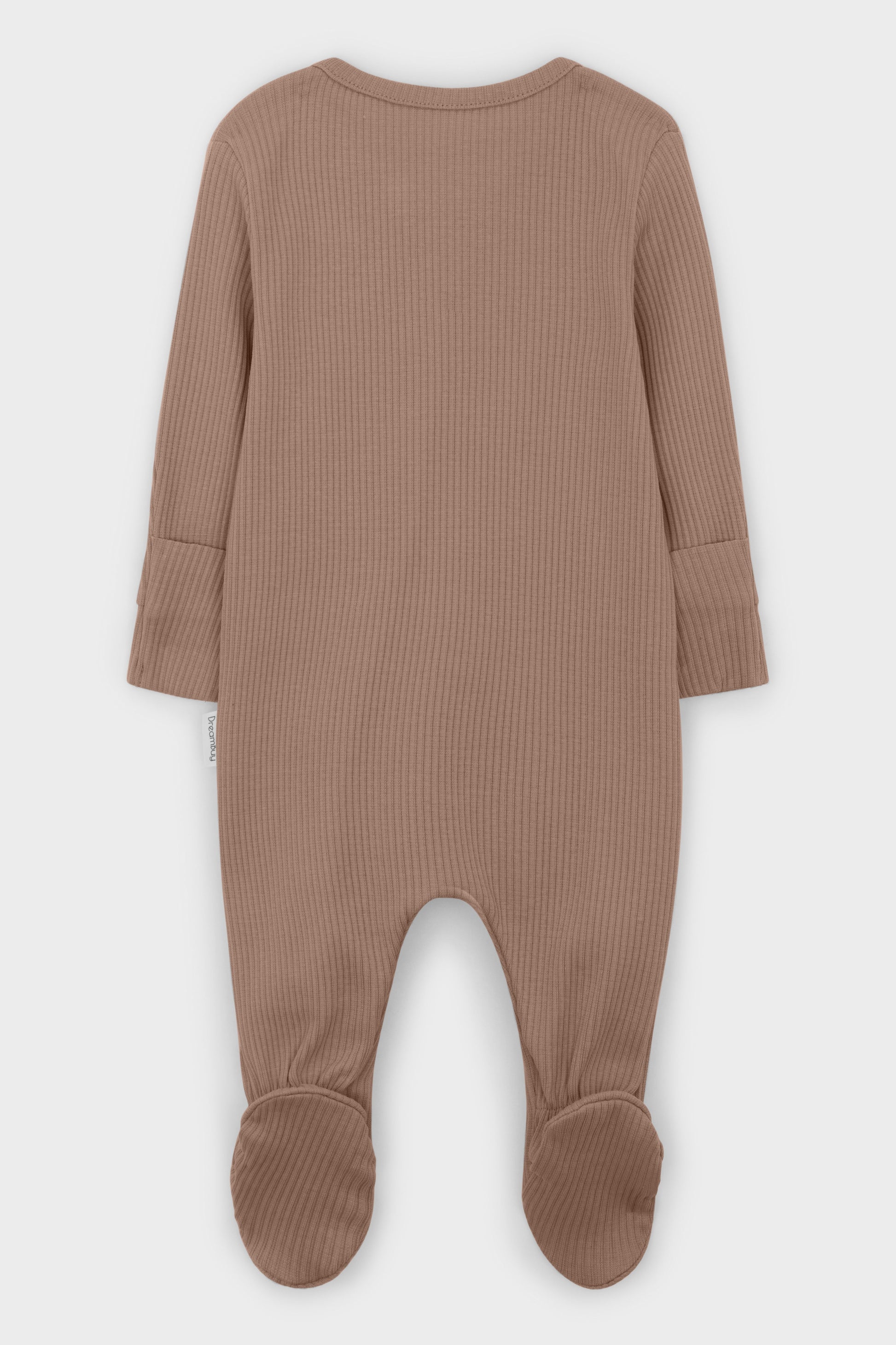 DreamBuy's Claret Red Zipper Sleepsuit showcasing convenient zip closure for effortless dressing and comfort for babies.