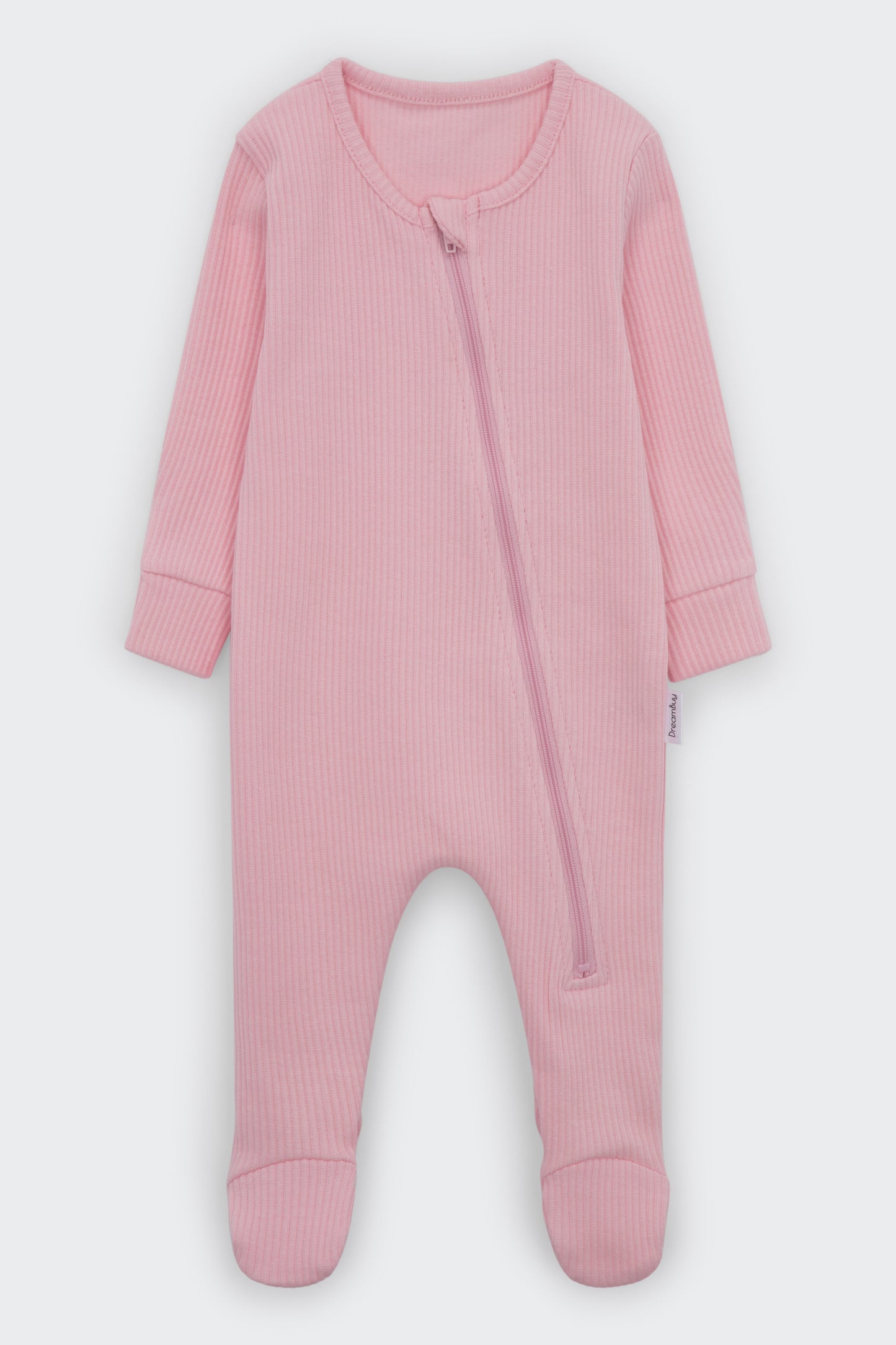 Chic DreamBuy footless zip sleepsuit in luxurious design, ideal for stylish play and restful sleep for children aged 0-3 years.