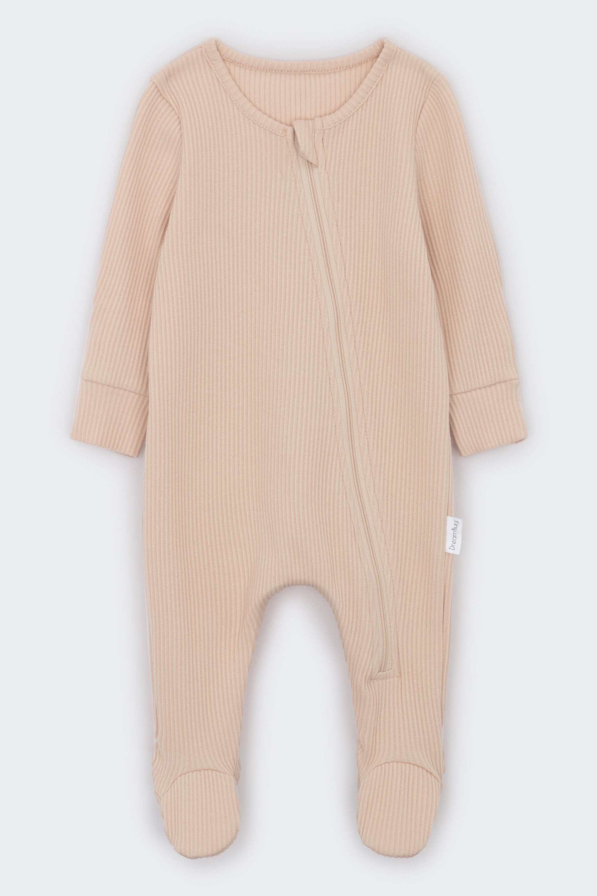 DreamBuy premium ribbed cotton sleepsuit, designed for sensitive skin with a chic and modern aesthetic.