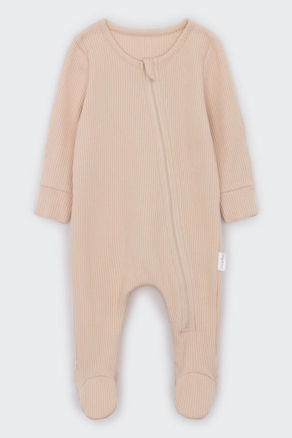 DreamBuy premium ribbed cotton sleepsuit, designed for sensitive skin with a chic and modern aesthetic.