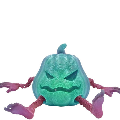 Halloween 3D Printing Pumpkin Decorations, showcasing a unique green pumpkin with an intricate design and limbs, ideal for elegant Halloween displays.